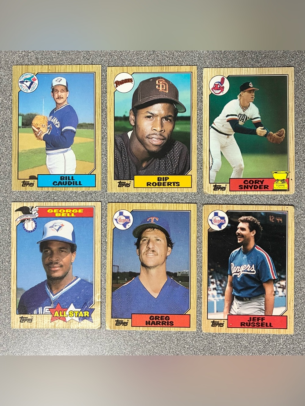 1987 Topps Baseball Cards - Set of 6